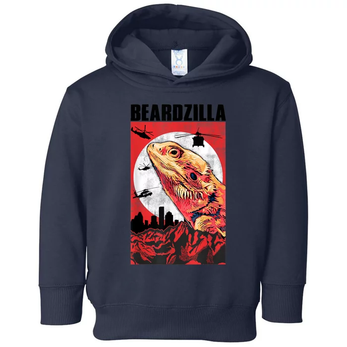 Bearded Dragon Beardzilla Funny Bearded Dragon Toddler Hoodie