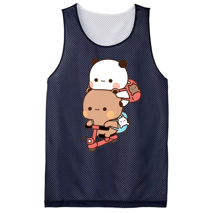 Bubu Dudu Bubu Dubu On Scooter Bubu Dubu Lovers Sweater Mesh Reversible Basketball Jersey Tank