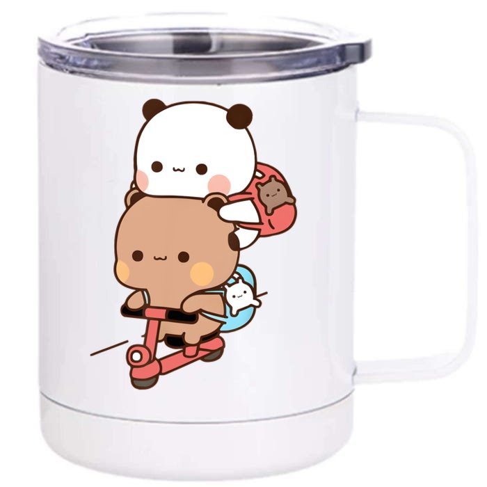 Bubu Dudu Bubu Dubu On Scooter Bubu Dubu Lovers Sweater Front & Back 12oz Stainless Steel Tumbler Cup