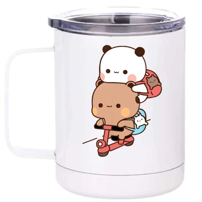 Bubu Dudu Bubu Dubu On Scooter Bubu Dubu Lovers Sweater Front & Back 12oz Stainless Steel Tumbler Cup