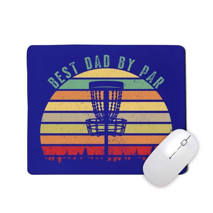 Best Dad By Par Vintage Disk Golf Retro FatherS Day 2025 Gift Mousepad