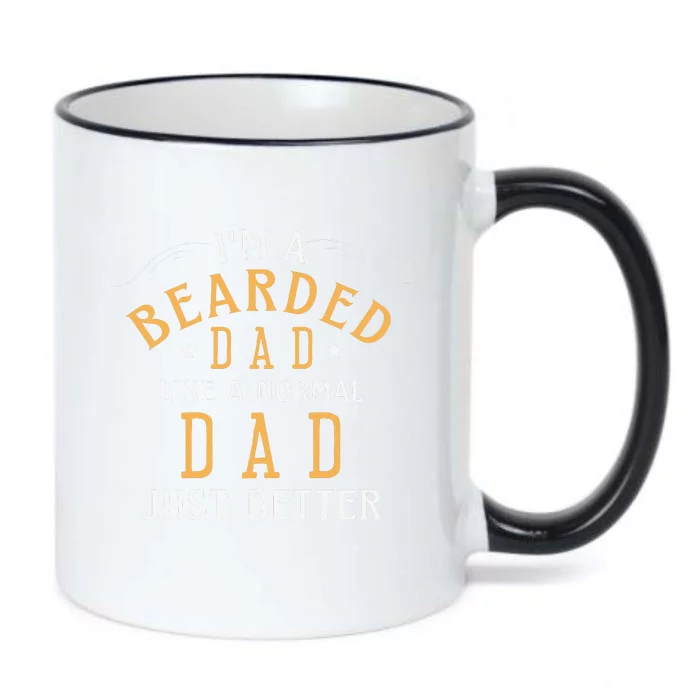 Bearded Dad Beard Humor Black Color Changing Mug