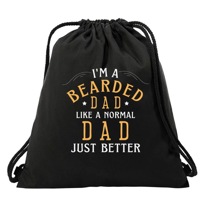 Bearded Dad Beard Humor Drawstring Bag