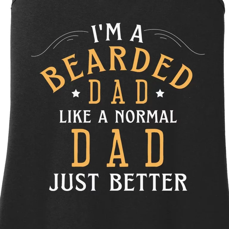 Bearded Dad Beard Humor Ladies Essential Tank