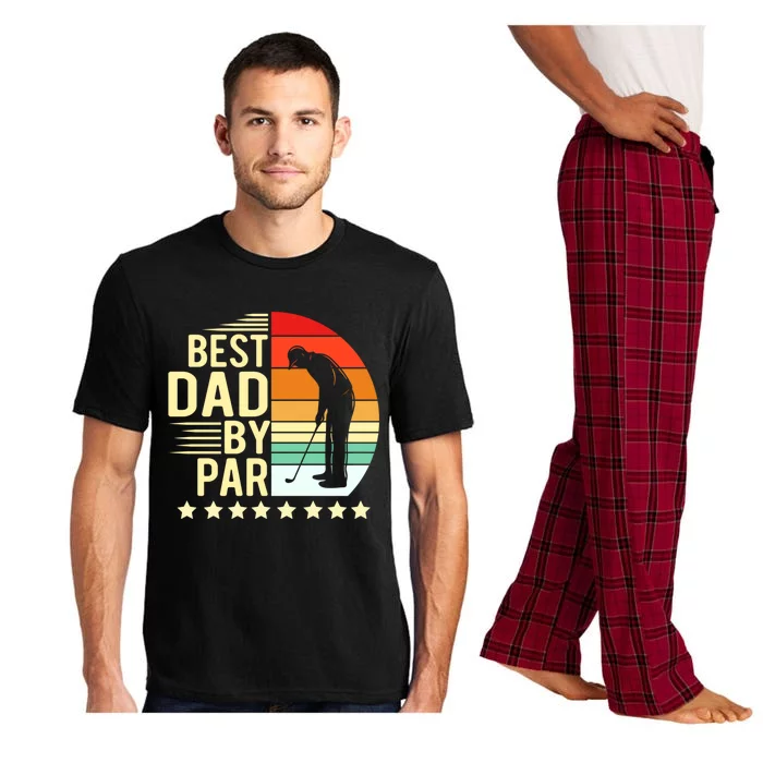 Best Dad By Par Vintage Retro Golfer Gift Pajama Set