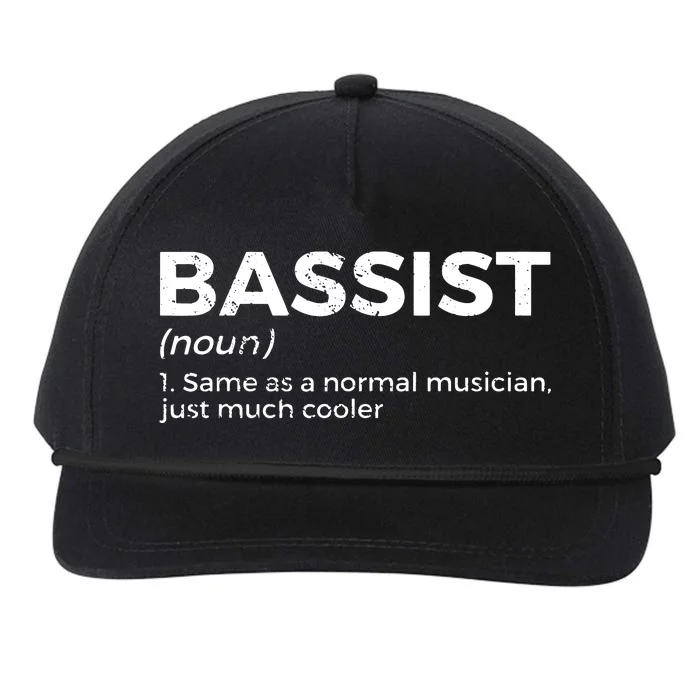 Bassist Definition Bass Player For Musicians Snapback Five-Panel Rope Hat