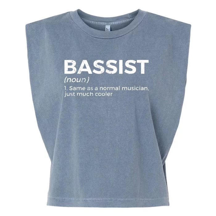 Bassist Definition Bass Player For Musicians Garment-Dyed Women's Muscle Tee