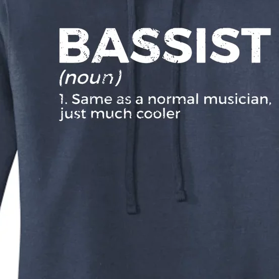 Bassist Definition Bass Player For Musicians Women's Pullover Hoodie