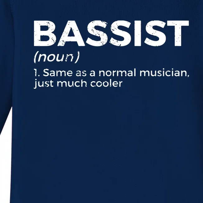 Bassist Definition Bass Player For Musicians Baby Long Sleeve Bodysuit