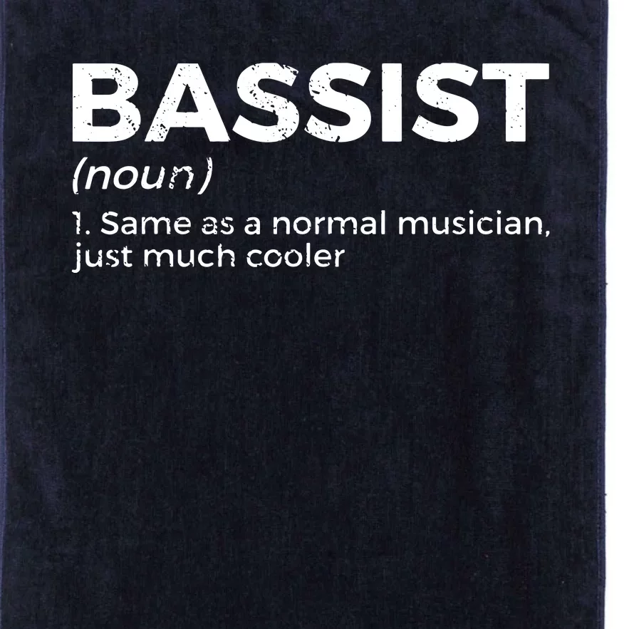 Bassist Definition Bass Player For Musicians Platinum Collection Golf Towel