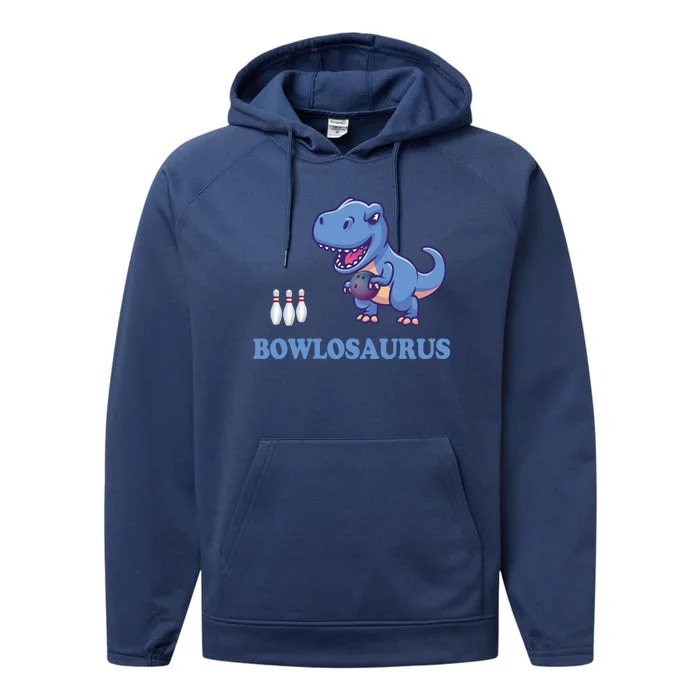 Bowling Dinosaur Performance Fleece Hoodie