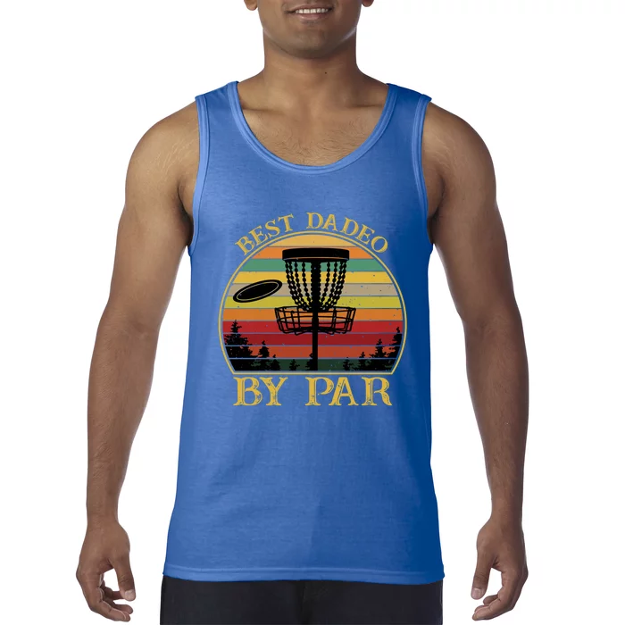 Best Dadeo By Par Funny Disc Golfing Dad Gift Tank Top