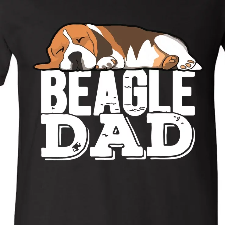 Beagle Dad Beagle Dog Lover Gift Premium V-Neck T-Shirt