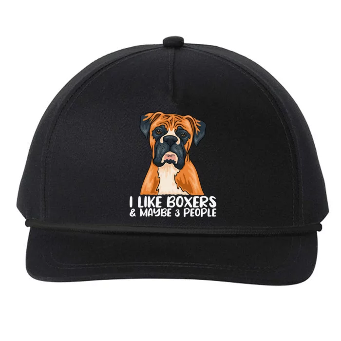 Boxer Dog Boxer Lover Gift Funny Boxer Snapback Five-Panel Rope Hat