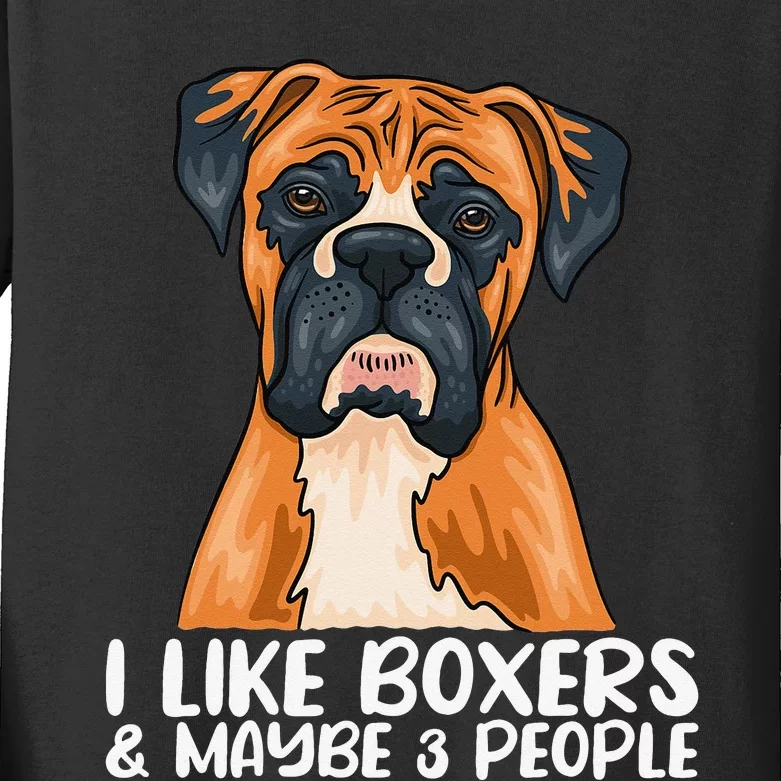 Boxer Dog Boxer Lover Gift Funny Boxer Kids Long Sleeve Shirt