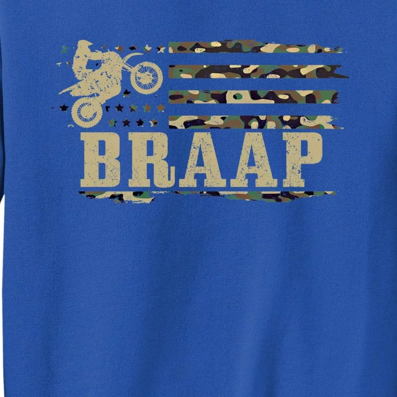 Braap Dirt Bike Patriotic Motocross American Flag Gift Cool Gift Sweatshirt