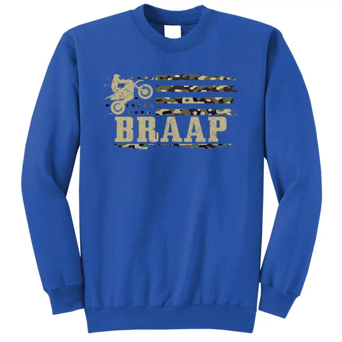 Braap Dirt Bike Patriotic Motocross American Flag Gift Cool Gift Sweatshirt