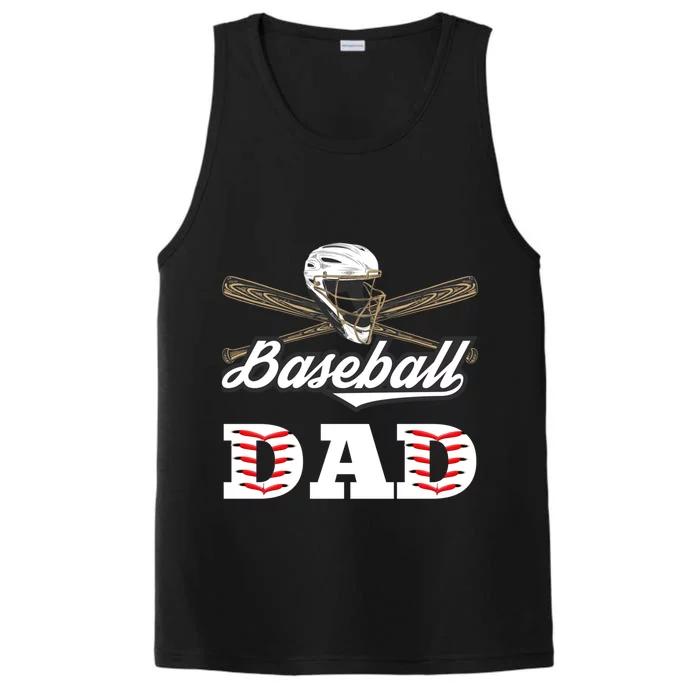 Baseball Dad Best Gift For Fathers Softball Lovers Gift Performance Tank