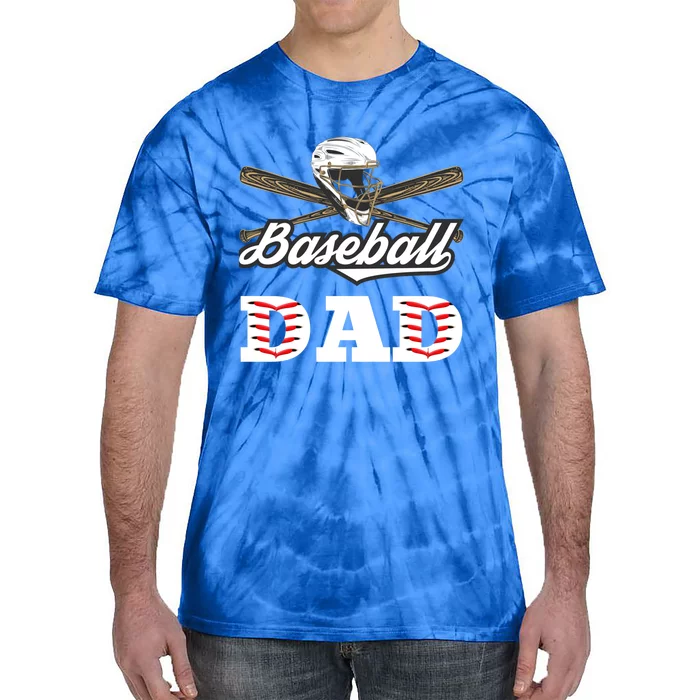 Baseball Dad Best Gift For Fathers Softball Lovers Gift Tie-Dye T-Shirt