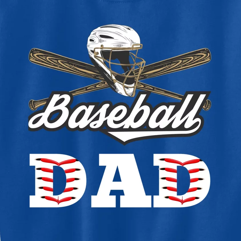 Baseball Dad Best Gift For Fathers Softball Lovers Gift Kids Sweatshirt