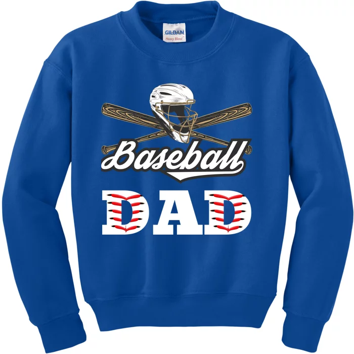 Baseball Dad Best Gift For Fathers Softball Lovers Gift Kids Sweatshirt