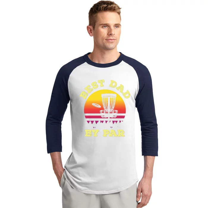 Best Dad By Par Disc Golf Frisbee Golf Baseball Sleeve Shirt