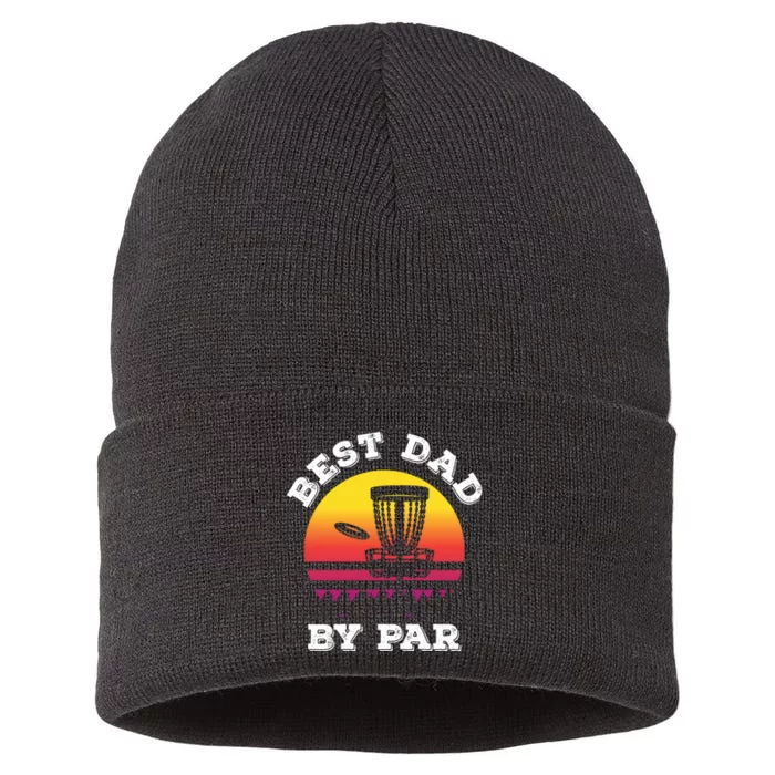 Best Dad By Par Disc Golf Frisbee Golf Sustainable Knit Beanie