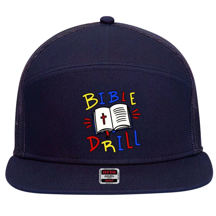 Bible Drill 7 Panel Mesh Trucker Snapback Hat