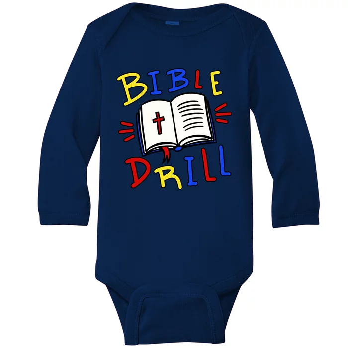 Bible Drill Baby Long Sleeve Bodysuit