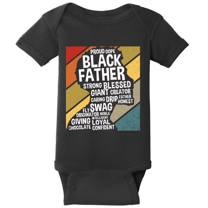 Black Dad Black Fathers Black History Dope Black Father Baby Bodysuit