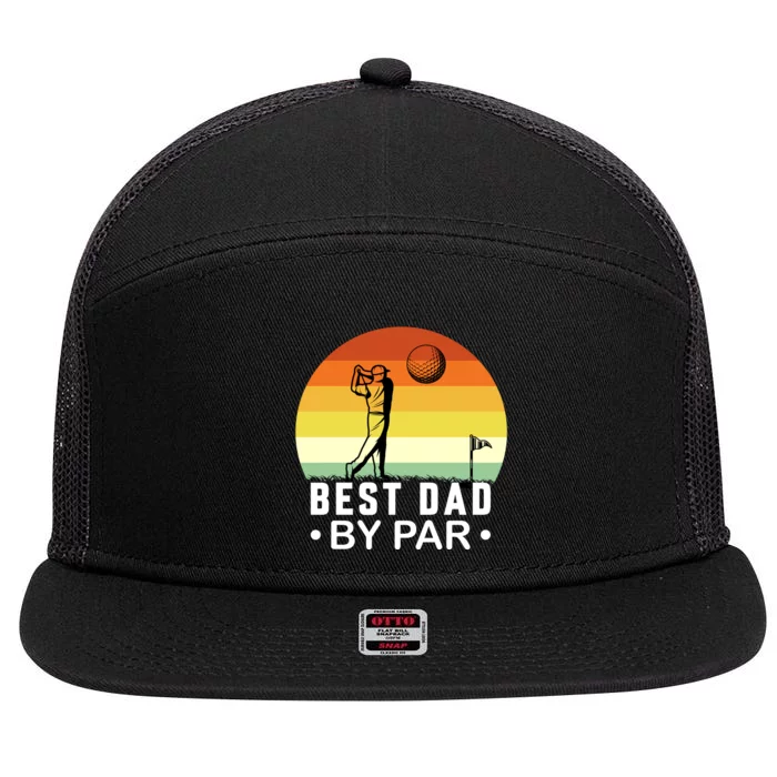 Best Dad By Par Golf T 7 Panel Mesh Trucker Snapback Hat