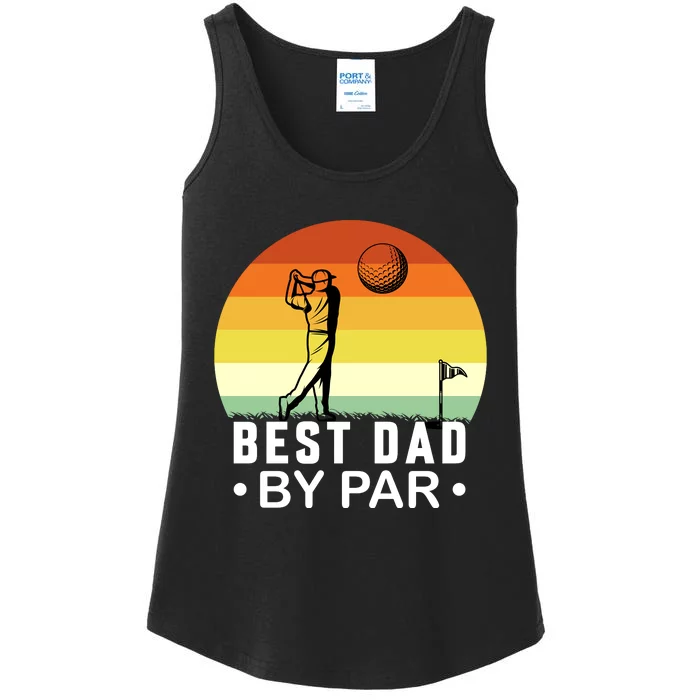 Best Dad By Par Golf T Ladies Essential Tank