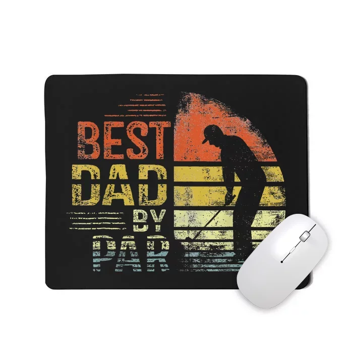 Best Dad By Par Retro Vintage Fathers Day Golf Lover Golfer Mousepad