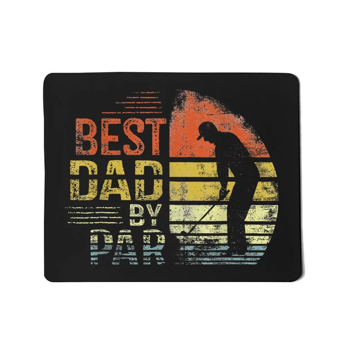 Best Dad By Par Retro Vintage Fathers Day Golf Lover Golfer Mousepad