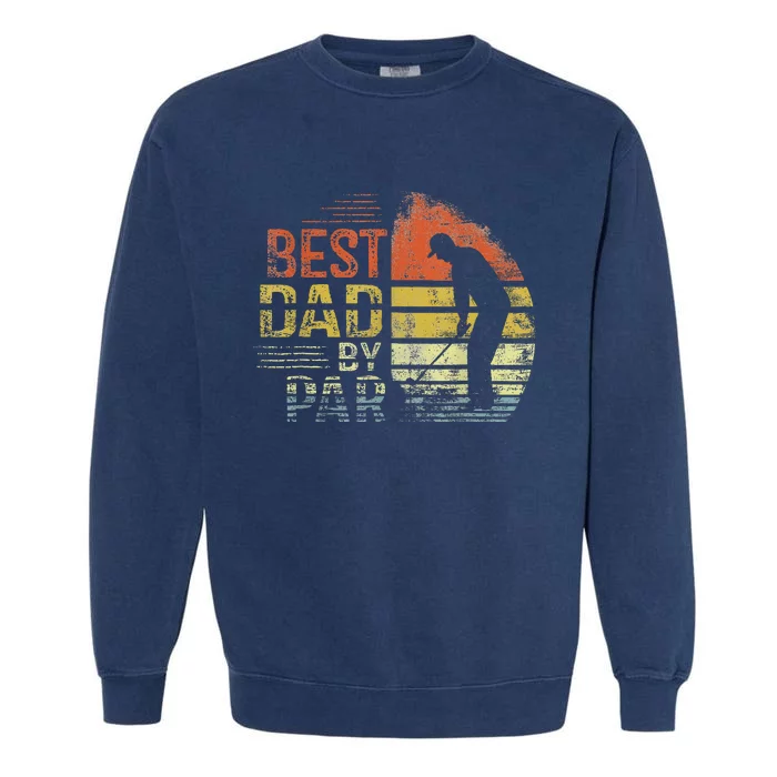 Best Dad By Par Retro Vintage Fathers Day Golf Lover Golfer Garment-Dyed Sweatshirt