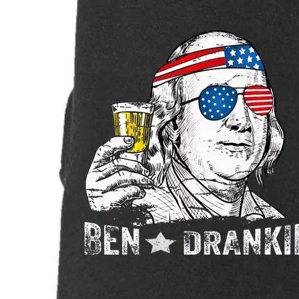 Ben Drankin Benjamin Franklin Drinking Doggie 3-End Fleece Hoodie