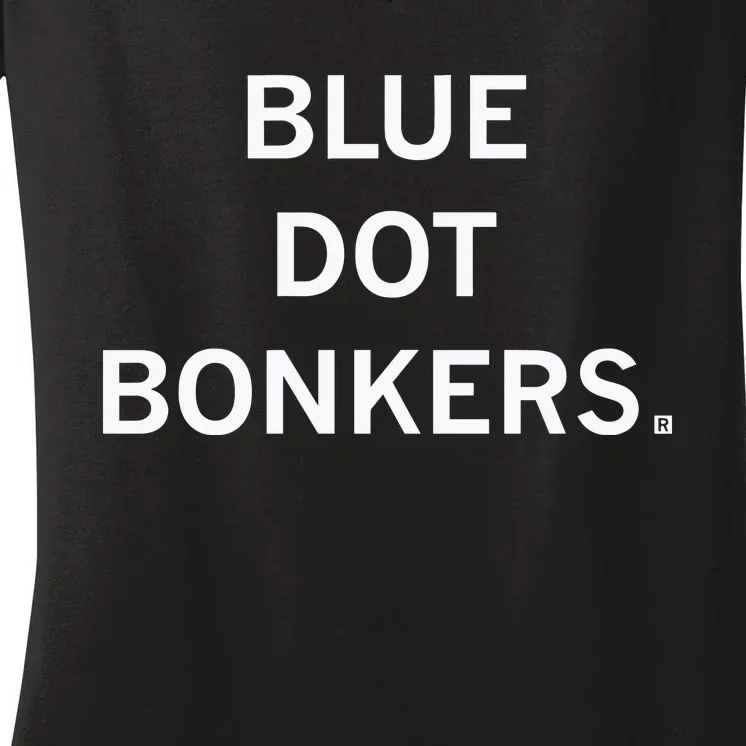 Blue Dot Bonkers Women's V-Neck T-Shirt