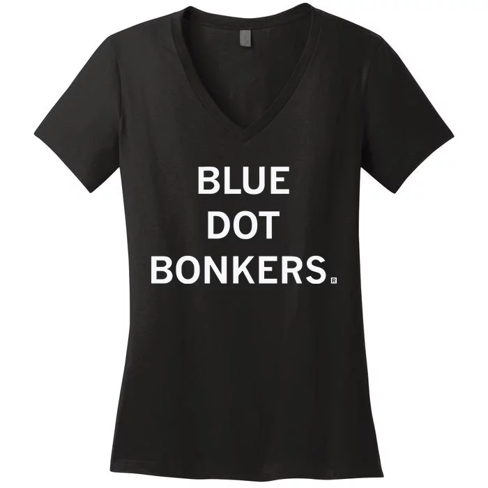 Blue Dot Bonkers Women's V-Neck T-Shirt