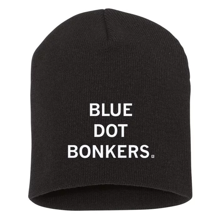 Blue Dot Bonkers Short Acrylic Beanie