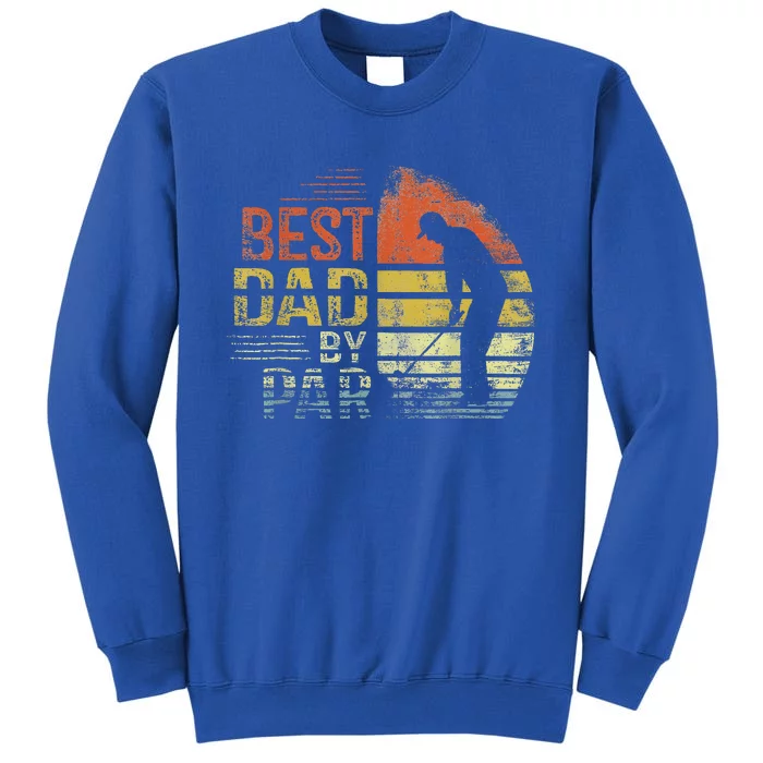 Best Dad By Par Retro Vintage Father's Day Golf Lover Golfer Tall Sweatshirt