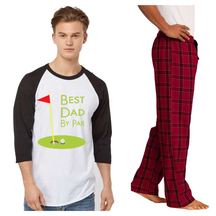 Best Dad By Par Golf Themed Design For Golfing Dad Golfer Raglan Sleeve Pajama Set