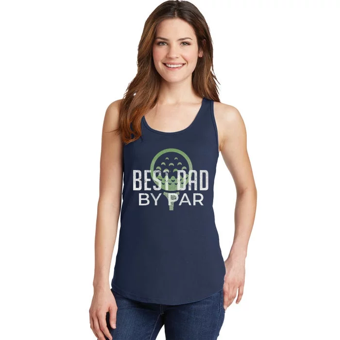 Best Dad By Par Father's Day Golf Lover Gift Papa Golfer Ladies Essential Tank