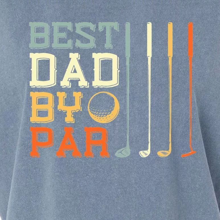 Best Dad By Par Golfer Father's Day Golfing Garment-Dyed Women's Muscle Tee