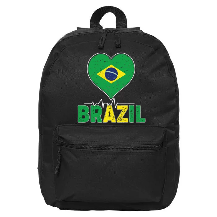 Brasil Design Brazilian Soccer Jerseys Outfits Brazil Soccer 16 in Basic Backpack