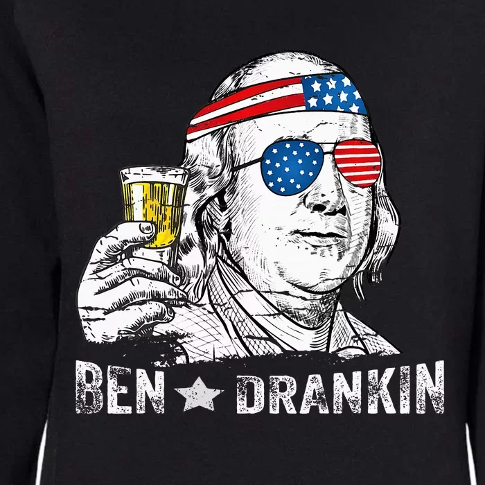 Ben Drankin Benjamin Franklin Drinking Beer Womens California Wash Sweatshirt