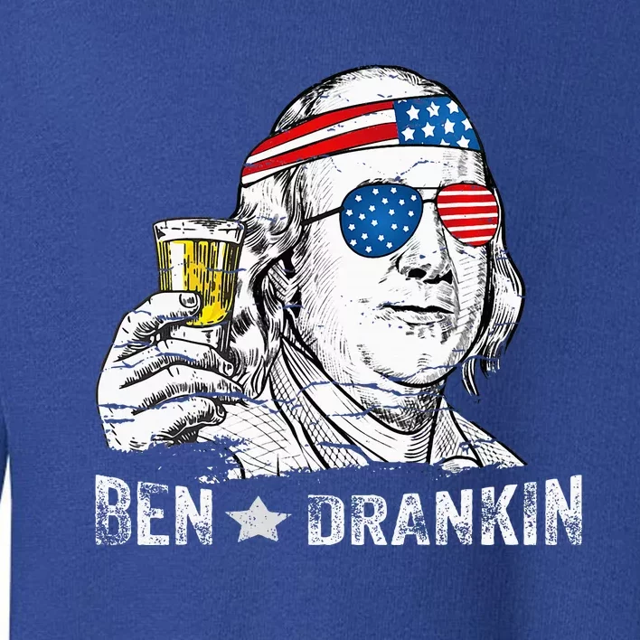 Ben Drankin Benjamin Franklin Drinking Beer Toddler Sweatshirt