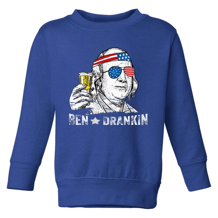 Ben Drankin Benjamin Franklin Drinking Beer Toddler Sweatshirt