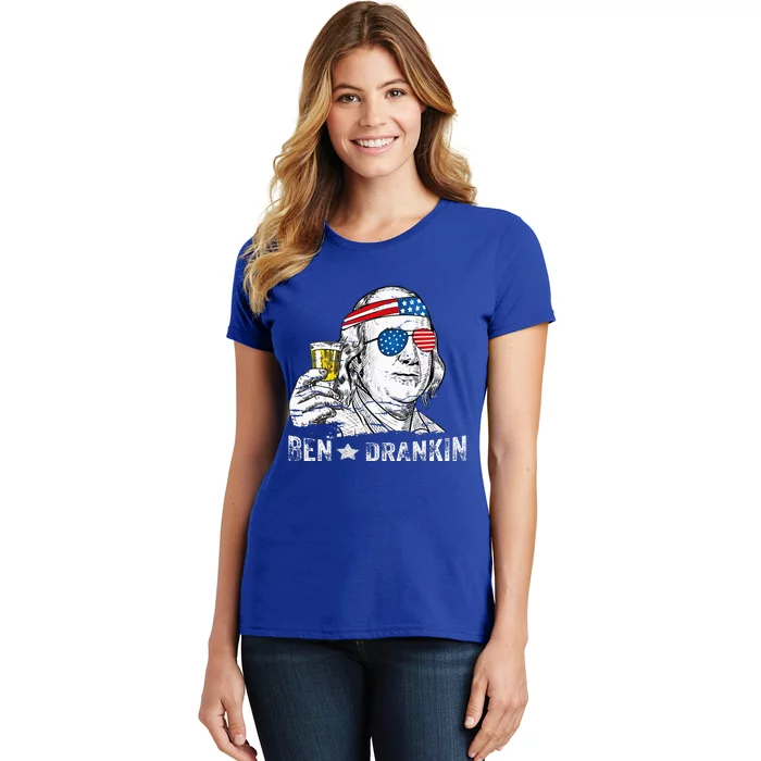 Ben Drankin Benjamin Franklin Drinking Beer Women's T-Shirt