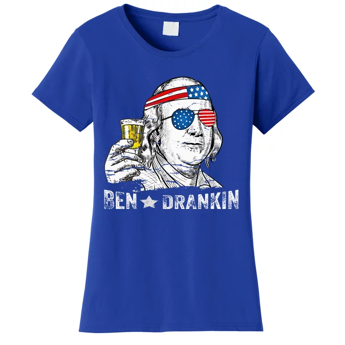 Ben Drankin Benjamin Franklin Drinking Beer Women's T-Shirt