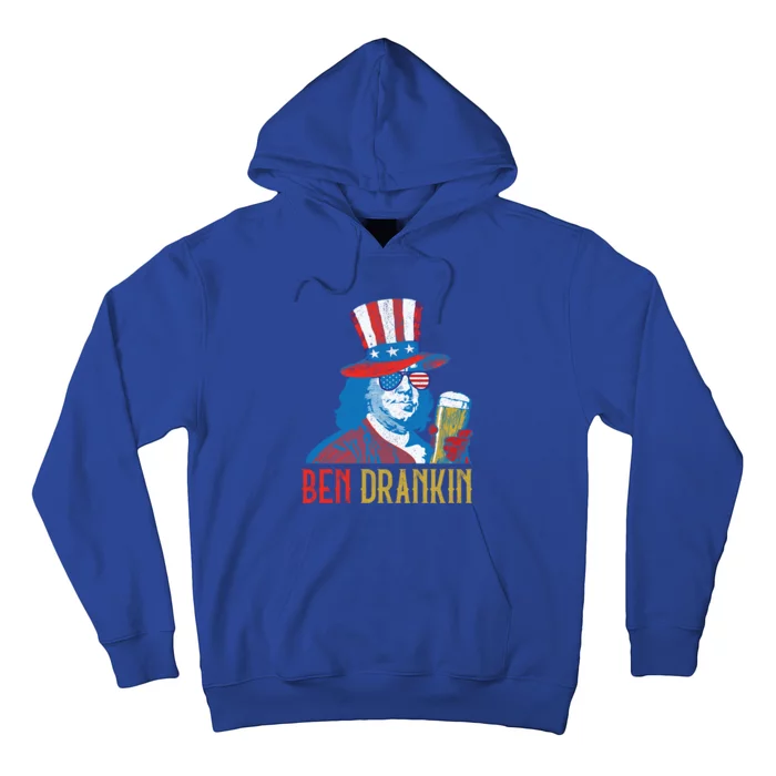 Ben Drankin Beer Benjamin Franklin 4th Of July Usa Flag Gift Funny Gift Hoodie